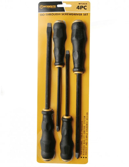 A-SCREW DRIVER 4 PCS WORKSITE